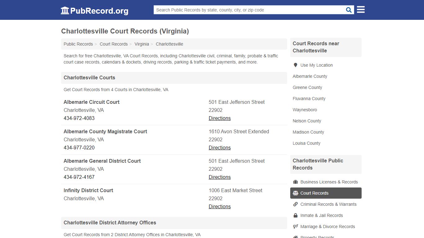 Free Charlottesville Court Records (Virginia Court Records) - PubRecord.org